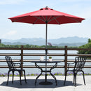 9 Feet Patio Outdoor Market Umbrella with Aluminum Pole without Weight Base