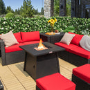 30 Inch Square Propane Gas Fire Table with Waterproof Cover