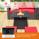 30 Inch Square Propane Gas Fire Table with Waterproof Cover