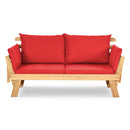 Adjustable Patio Convertible Sofa with Thick Cushion