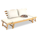 Adjustable Patio Convertible Sofa with Thick Cushion