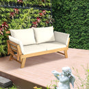Adjustable Patio Convertible Sofa with Thick Cushion