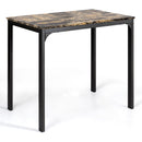 3 Piece Counter Height Dining Set Faux Marble Table