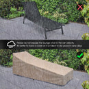 Outdoor Reclining Chaise Lounge Chair with 6-Position Adjustable Back