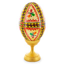 Triangles Hand Painted Wooden Pysanky Easter Egg