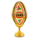 Triangles Hand Painted Wooden Pysanky Easter Egg