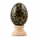 Golden Circles Hand Painted Wooden Easter Egg