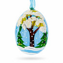 Bunny with Present Wooden Christmas Ornament