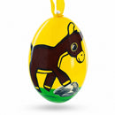 Donkey Wooden Christmas Ornament 3 Inches