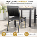 Outdoor Dining Chairs with Breathable Seat and Backrest for Backyard Porch Poolside