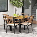 5 Pieces Patio Dining Set with Cushions and 1.9 inches Umbrella Hole