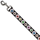 Dog Leash - Eyeballs Black/Multi Color