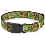 Plastic Clip Collar - Baby Groot Pose/Face I AM GROOT Browns/Greens/Yellows