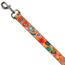 Dog Leash - Marvel 9-Avengers Halloween Jack-O-Lantern Pumpkin Icons Scattered Orange