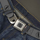 Reverse Flash Logo Full Color Gray Black Seatbelt Belt - Reverse Flash Logo Gray/Black Webbing