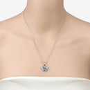 1.76 Carat Genuine Swiss Blue Topaz .925 Sterling Silver Pendant