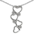0.07 Carat Genuine White Diamond .925 Sterling Silver Pendant