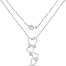 0.07 Carat Genuine White Diamond .925 Sterling Silver Pendant