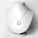 0.72 Carat Genuine Amethyst .925 Sterling Silver Pendant