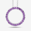 0.72 Carat Genuine Amethyst .925 Sterling Silver Pendant