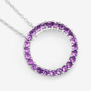 0.72 Carat Genuine Amethyst .925 Sterling Silver Pendant