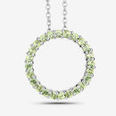 0.84 Carat Genuine Peridot .925 Sterling Silver Pendant