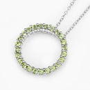 0.84 Carat Genuine Peridot .925 Sterling Silver Pendant