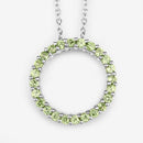 0.84 Carat Genuine Peridot .925 Sterling Silver Pendant