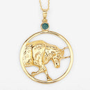 0.23 Carat Genuine Emerald .925 Sterling Silver Pendant