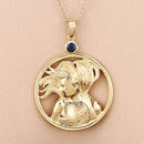 0.27 Carat Genuine Blue Sapphire .925 Sterling Silver Pendant