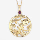 0.24 Carat Genuine Amethyst .925 Sterling Silver Pendant