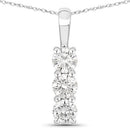 0.75 Carat Genuine Lab Grown Diamond 14K White Gold Pendant