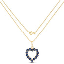 0.64 Carat Genuine Blue Sapphire 10K Yellow Gold  Pendant