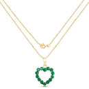 0.48 Carat Genuine Zambian Emerald 10K Yellow Gold  Pendant
