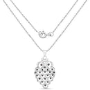 0.67 Carat Genuine Black Sapphire .925 Sterling Silver Pendant
