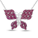 3.12 Carat Genuine Ruby .925 Sterling Silver Pendant