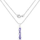 0.75 Carat Genuine Tanzanite .925 Sterling Silver Pendant