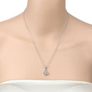 0.78 Carat Genuine Blue Topaz .925 Sterling Silver Pendant