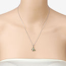 0.64 Carat Genuine Peridot .925 Sterling Silver Pendant