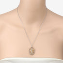 2.30 Carat Genuine Citrine .925 Sterling Silver Pendant
