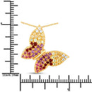 1.62 Carat Genuine Multi Stones .925 Sterling Silver Pendant