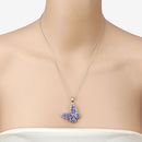 3.78 Carat Genuine Tanzanite .925 Sterling Silver Pendant