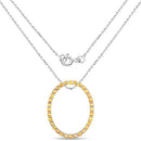 3.84 Carat Genuine Yellow Sapphire .925 Sterling Silver Pendant