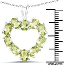 4.50 Carat Genuine Peridot .925 Sterling Silver Pendant