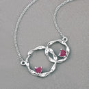 0.70 Carat Genuine Ruby .925 Sterling Silver Pendant