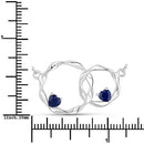 0.70 Carat Genuine Blue Sapphire .925 Sterling Silver Pendant