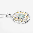 2.10 Carat Genuine Green Amethyst .925 Sterling Silver Pendant