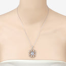 2.10 Carat Genuine Green Amethyst .925 Sterling Silver Pendant