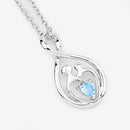 0.13 Carat Genuine Swiss Blue Topaz .925 Sterling Silver Pendant