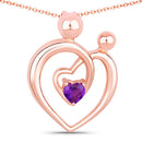 0.25 Carat Genuine Amethyst .925 Sterling Silver Pendant